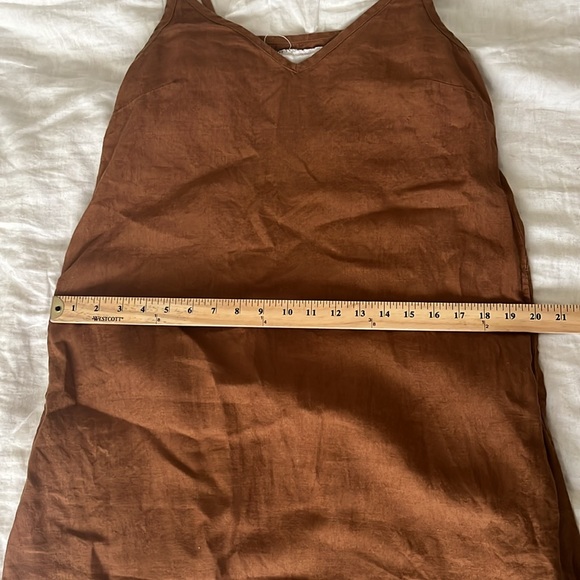 Not Perfect Linen Langley slip dress S/M toast - Picture 6 of 6